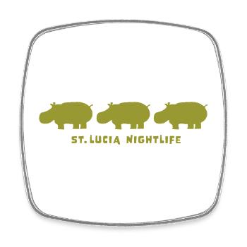 st.lucia_nightlife_3 - Square fridge magnet - white - Front
