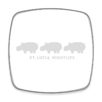 st.lucia_nightlife_2 - Square fridge magnet - white - Front