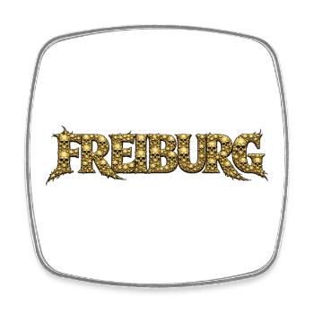 Freiburg Gold Skull Logo - Square fridge magnet - white - Front