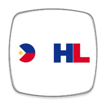 Philippinen - Viereckiger Kühlschrankmagnet - Weiß - Vorne