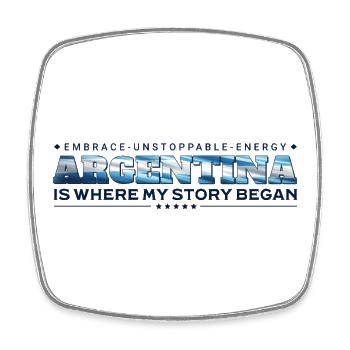 C’est l’Argentine que mon histoire a commencé - Magnet carré - blanc - Devant