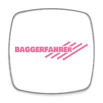 Profession: excavator driver - Square fridge magnet - white - Front