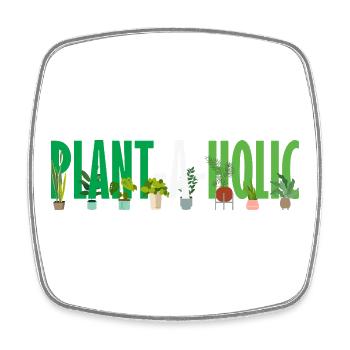 Amoureux des plantes : un jardinier drôle de plantes holic - Magnet carré - blanc - Devant
