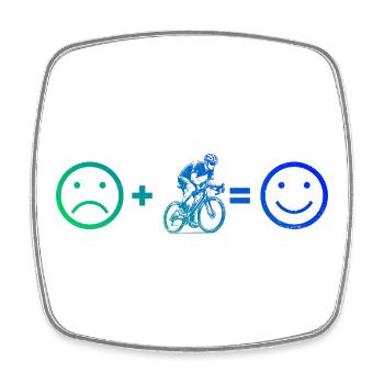 Road Bike Vibes for Road Bike - Square fridge magnet - white - Front