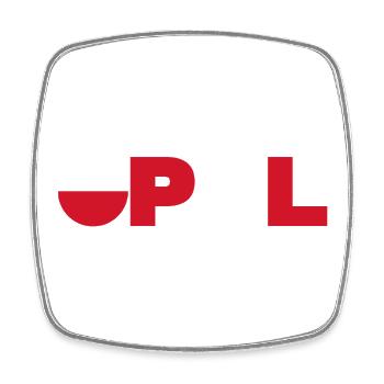 Polen - Viereckiger Kühlschrankmagnet - Weiß - Vorne