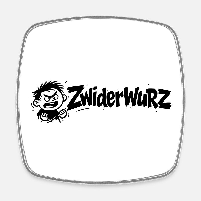Zwiderwurz - Magnet carré - blanc