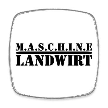 MASCHINE Landwirt. Für Bauern & Landwirtschaft - Viereckiger Kühlschrankmagnet - Weiß - Vorne