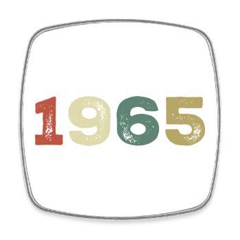1965 Jahrgang 1965 - Viereckiger Kühlschrankmagnet - Weiß - Vorne