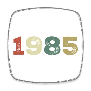 1985 Jahrgang 1985 - Viereckiger Kühlschrankmagnet - Weiß - Vorne
