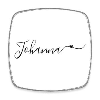 Johanna Name Vorname Dekorativ - Viereckiger Kühlschrankmagnet - Weiß - Vorne