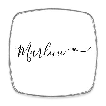 Marlene Name First Name Decorative - Square fridge magnet - white - Front