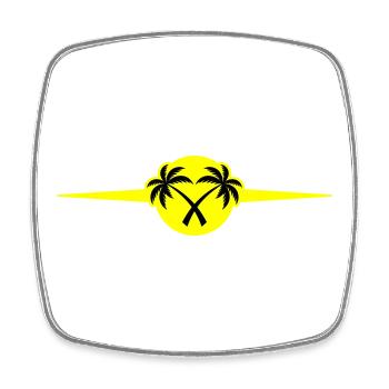 Palm Trees Beach Icon - Square fridge magnet - white - Front