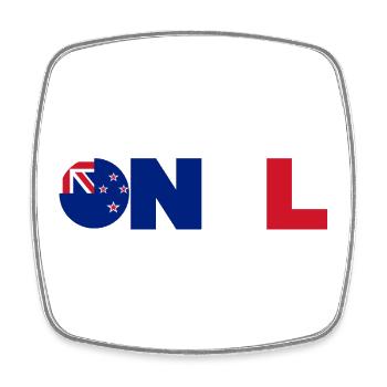 New_Zealand - Square fridge magnet - white - Front