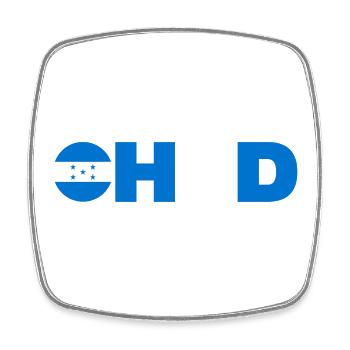 Honduras - Square fridge magnet - white - Front