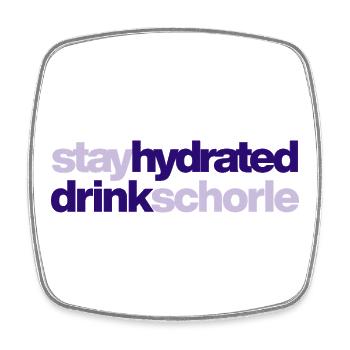 Stay hydrated - drink spritzer - Square fridge magnet - white - Front