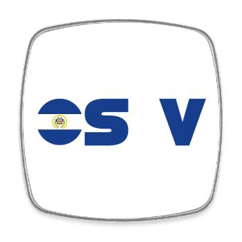 El Salvador - Viereckiger Kühlschrankmagnet - Weiß - Vorne