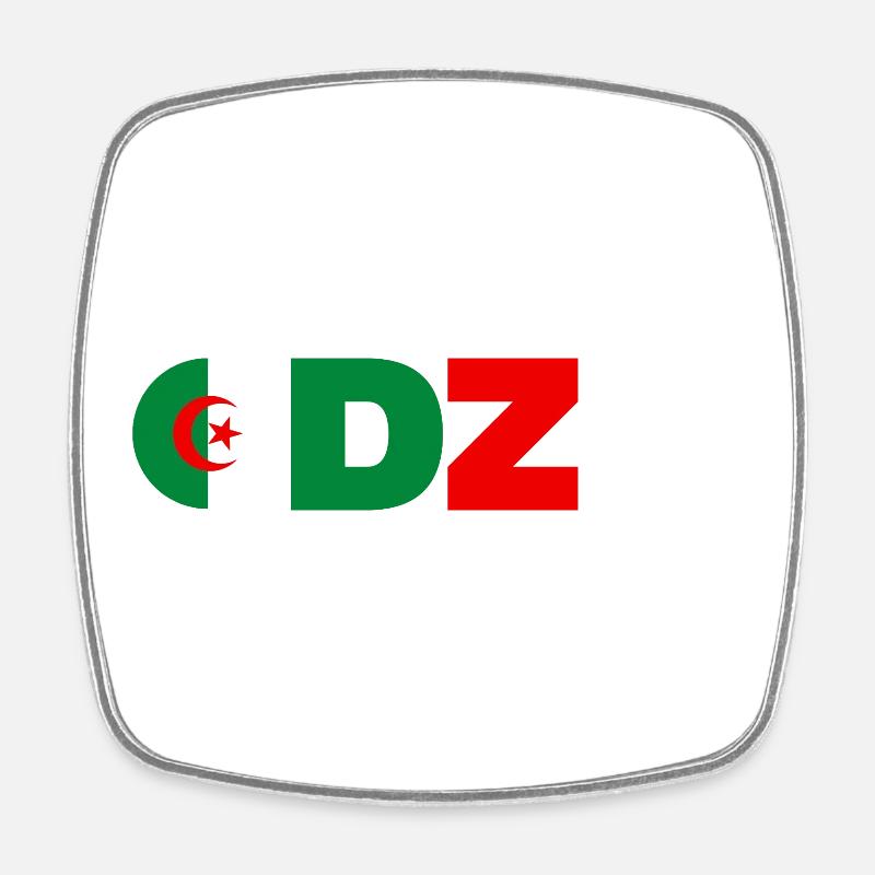Algerien - Viereckiger Kühlschrankmagnet - Weiß