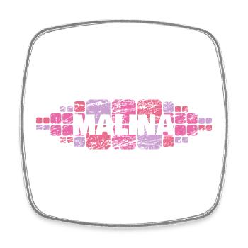 Malina en tant que maman - Magnet carré - blanc - Devant