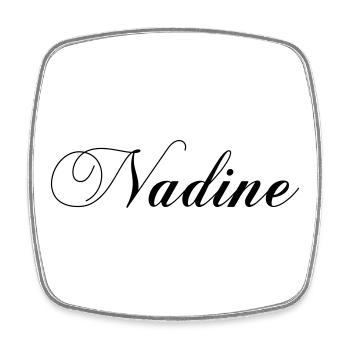 nadine_name - Viereckiger Kühlschrankmagnet - Weiß - Vorne