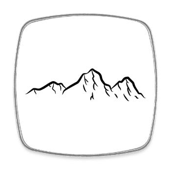 Mountains Mountain Nature Lover - Square fridge magnet - white - Front