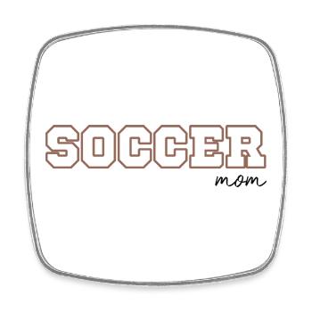 Soccer Mom - Viereckiger Kühlschrankmagnet - Weiß - Vorne