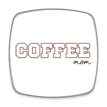 Kaffee Mom - Viereckiger Kühlschrankmagnet - Weiß - Vorne