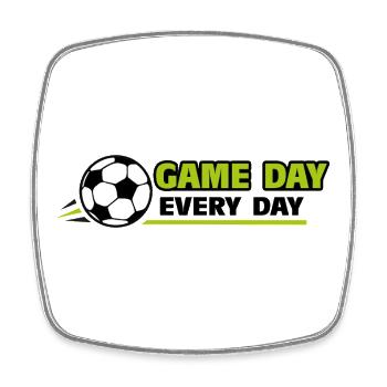 Football_Game jour, tous les jours - Magnet carré - blanc - Devant
