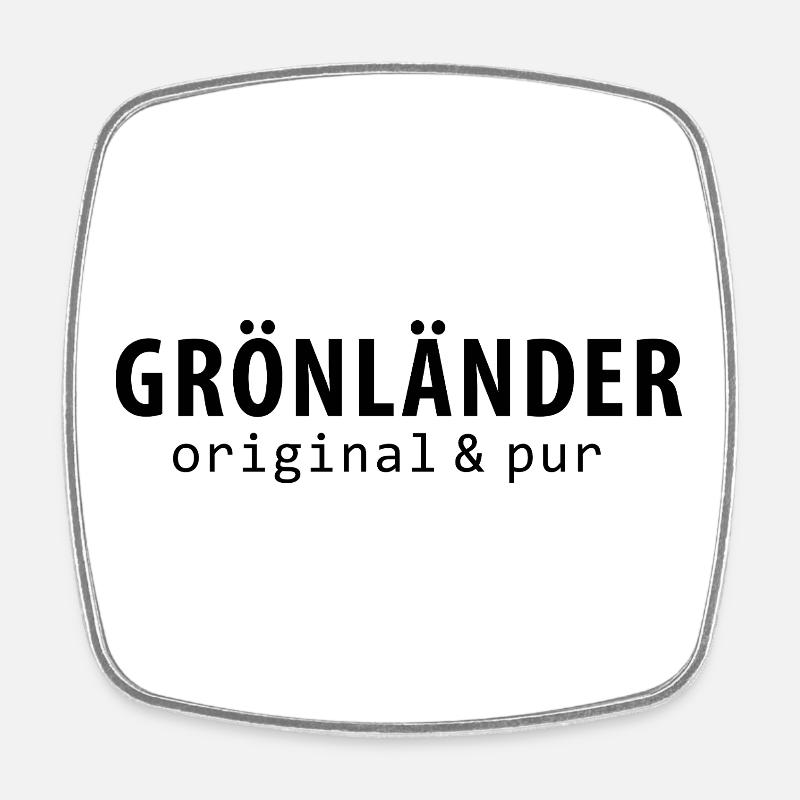 GREENLANDER – Original & PURE - Magnet carré - blanc