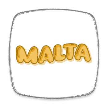 Comic Malta - Magnet carré - blanc - Devant
