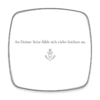 An Deiner Seite fühlt sich vieles leichter an - Viereckiger Kühlschrankmagnet - Weiß - Vorne