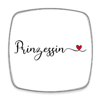 Prinzessin - Viereckiger Kühlschrankmagnet - Weiß - Vorne
