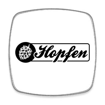 Hopfen Gerste Symbol - Viereckiger Kühlschrankmagnet - Weiß - Vorne