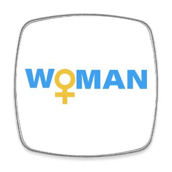 Woman - Square fridge magnet - white - Front