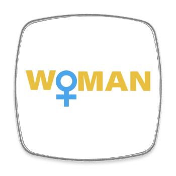 Woman - Square fridge magnet - white - Front