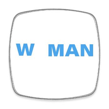 Woman - Square fridge magnet - white - Front