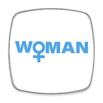 Woman - Square fridge magnet - white - Front
