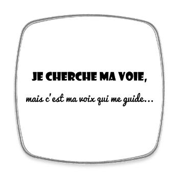 MESSAGE. CITATIONS. HUMOUR. CITATIONS DRÔLES - Magnet carré - blanc - Devant