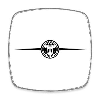 Wurst Bratwurst Symbol - Viereckiger Kühlschrankmagnet - Weiß - Vorne