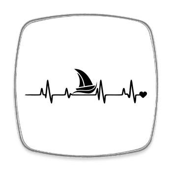 Sail - Square fridge magnet - white - Front