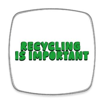 Recycling is important - Square fridge magnet - white - Front