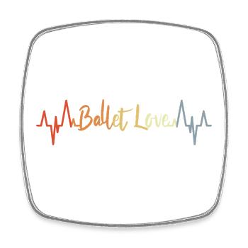 Palpitations vintage de cœur d’amour de ballet - Magnet carré - blanc - Devant