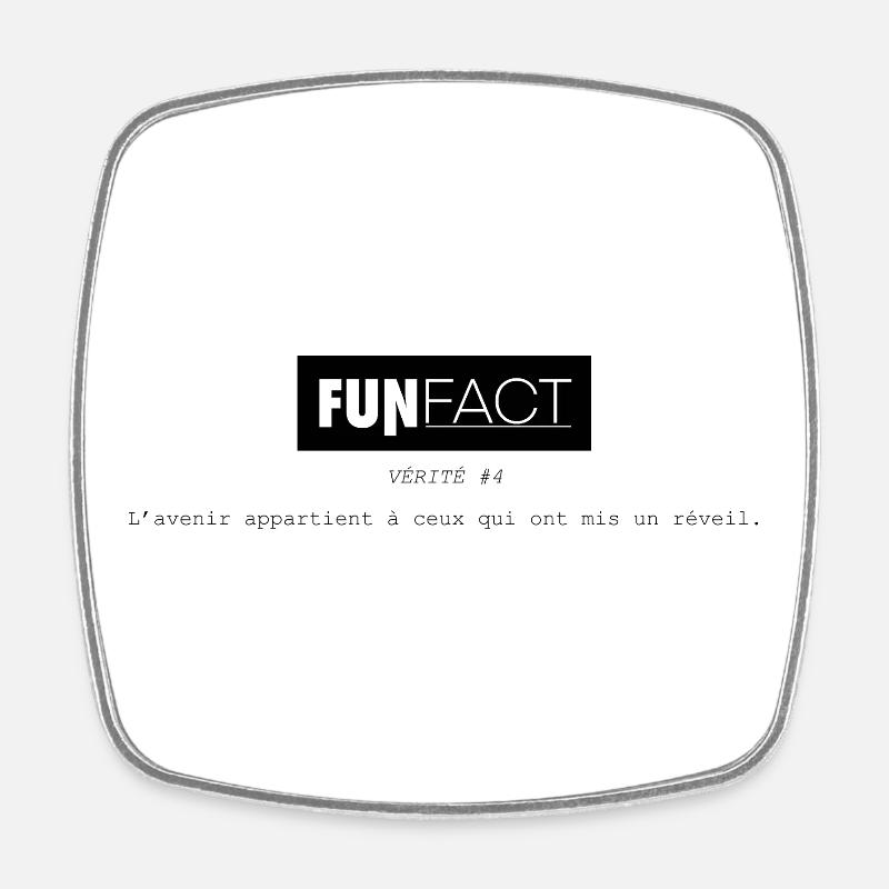 FUNFact_-4 - Magnet carré - blanc