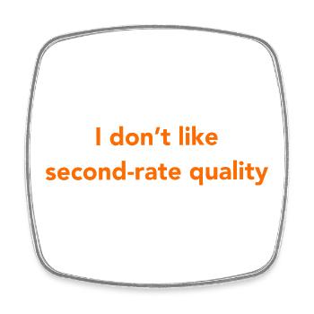 I don't like - Square fridge magnet - white - Front