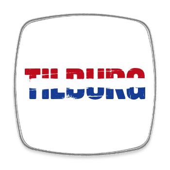 Tilburg, Pays-Bas - Magnet carré - blanc - Devant