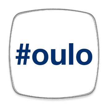 Hashtag Oulo Suomi Finlande - Magnet carré - blanc - Devant