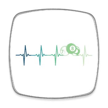 Billiards billiard ball - Square fridge magnet - white - Front