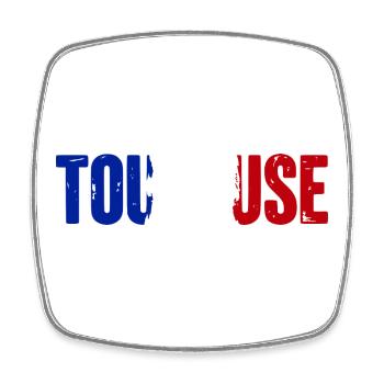 Toulouse, France - Magnet carré - blanc - Devant