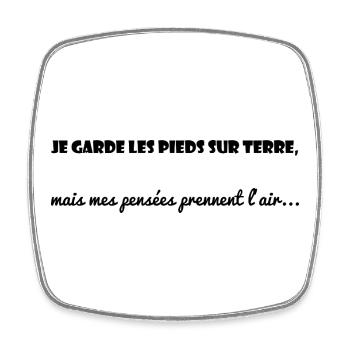 CITATION. MESSAGE. HUMOUR. CITATIONS DRÔLES - Magnet carré - blanc - Devant