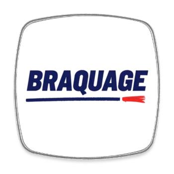 "BRAQUAGE" – Réflexion sur le prix des maillots - Magnet carré - blanc - Devant