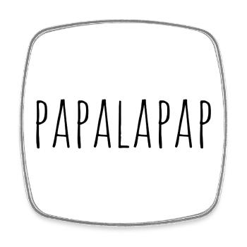 PAPALAPAP - Viereckiger Kühlschrankmagnet - Weiß - Vorne
